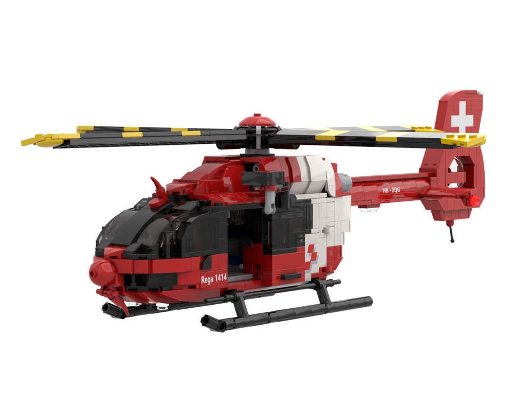 LEGO MOC Airbus Helicopters Eurocopter H145 - Swiss rega1414 paintjob ...