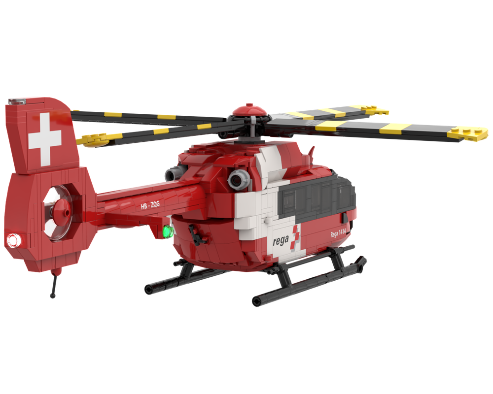 LEGO MOC Airbus Helicopters Eurocopter H145 - Swiss rega1414 paintjob ...