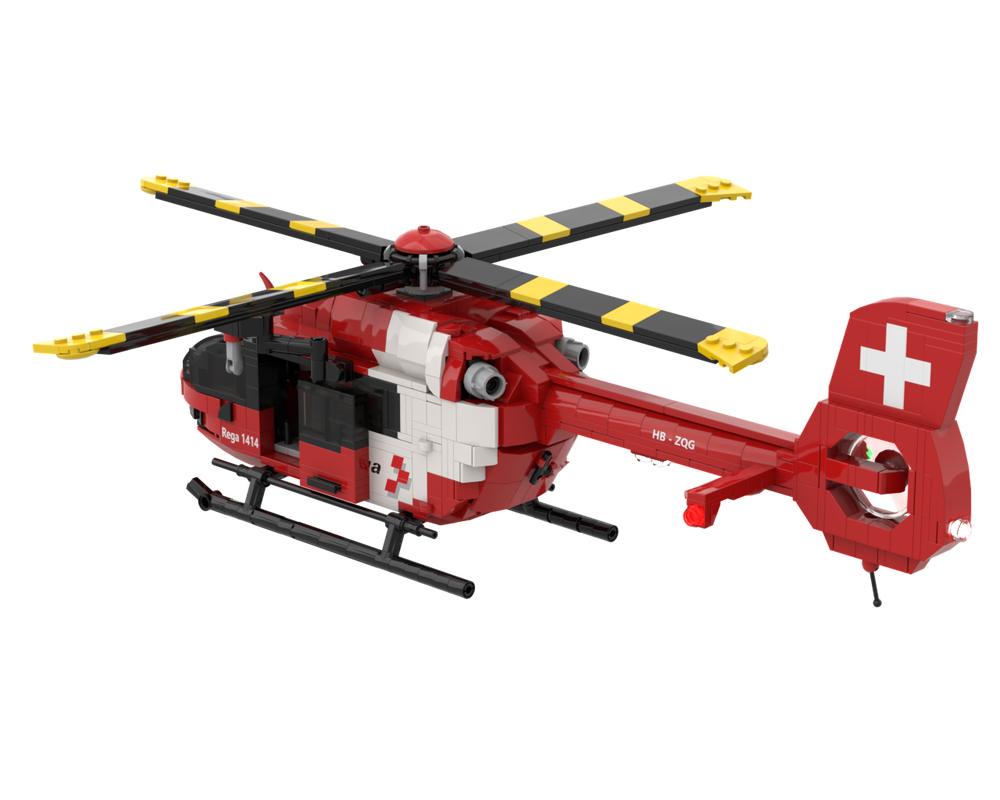 LEGO MOC Airbus Helicopters Eurocopter H145 - Swiss rega1414 paintjob ...