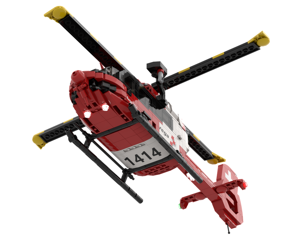 LEGO MOC Airbus Helicopters Eurocopter H145 - Swiss rega1414 paintjob ...