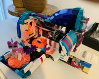 Pop-Up Party Bus 70828 with Extended Dance Floor, "Automatic" Light, Centered Disco Ball, and Circuit Cubes Compact Motorization,