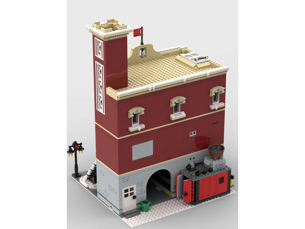 LEGO MOC Modular Winter Fire Station by tango2110 | Rebrickable - Build ...