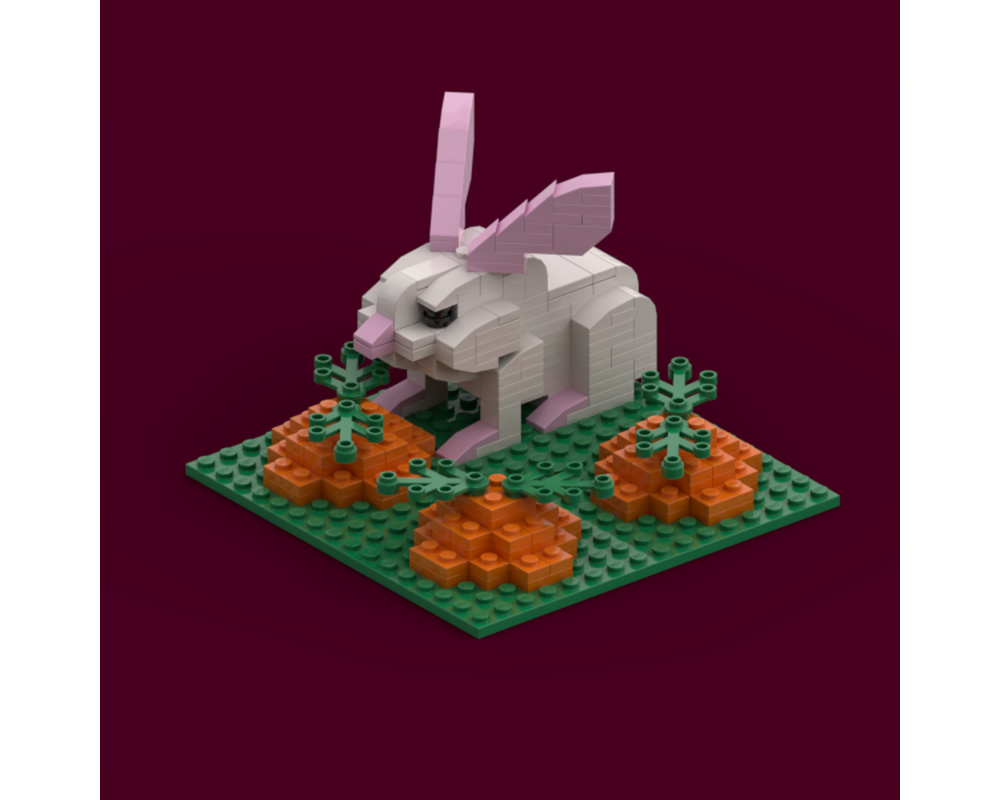 LEGO MOC Bunny with Carrots by gvrmakes | Rebrickable - Build with LEGO