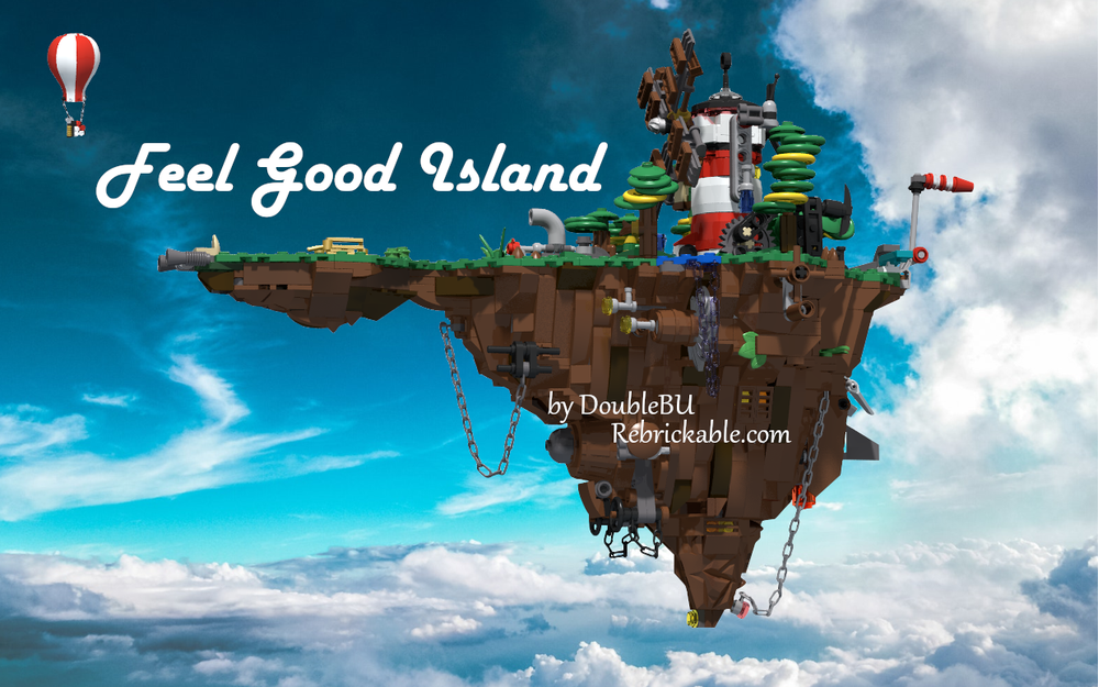 LEGO MOC-90009 Gorillaz - Feel Good Island (with Power Functions