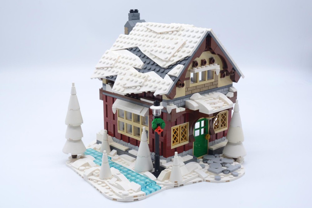 LEGO MOC Winter Village Snowy Cabin by Brickwood Creations