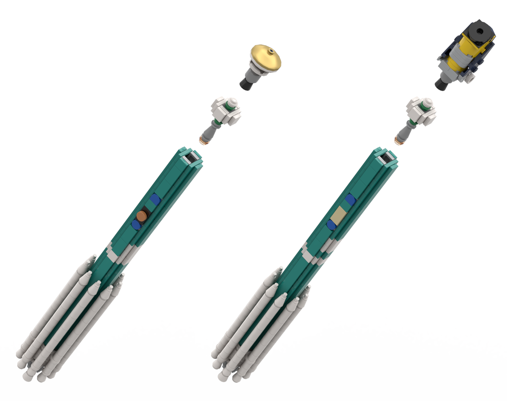 LEGO MOC-90168 Delta II with Kepler and MER [Saturn V scale] by