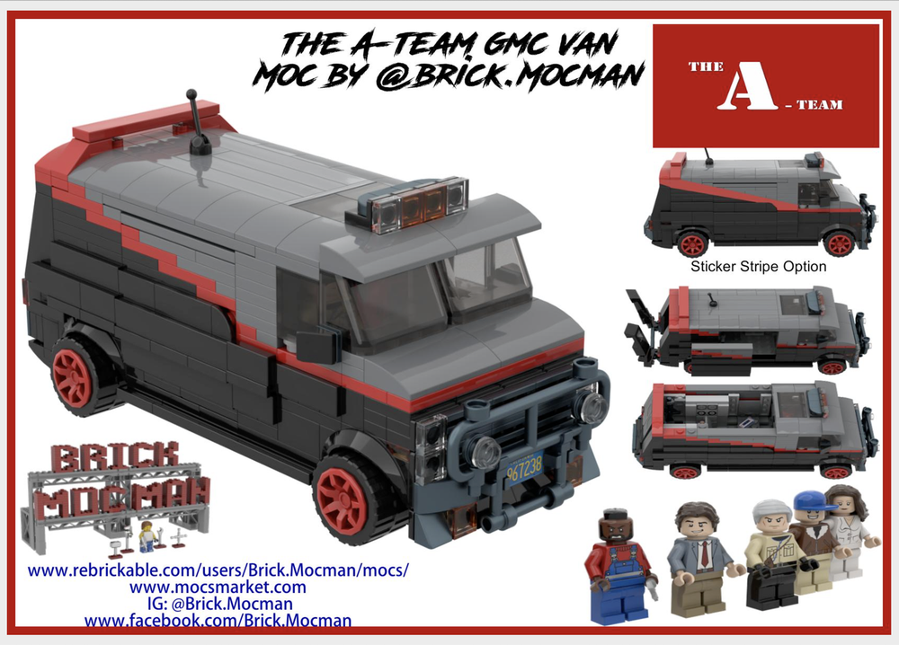 Lego® Custom Instructions A-Team GMC Vandura Van