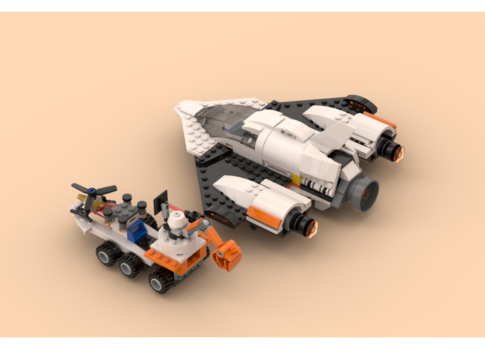 LEGO MOC 60226 [freemium] Mars Traingular Shuttle 2155 by modelar