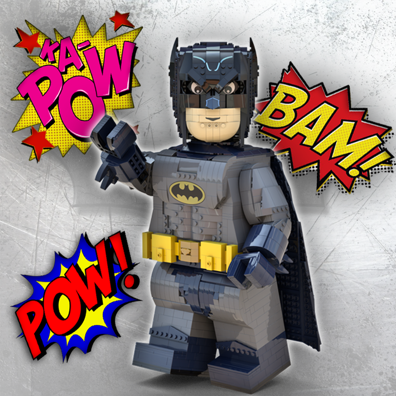 LEGO MOC Classic TV Series Bat man Mega Figure (fits official Lego Helmet)  by  | Rebrickable - Build with LEGO