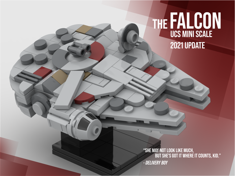 LEGO MOC PiXEL-DANs Millennium-Falcon 2021 Update UCS Mini Scale 1