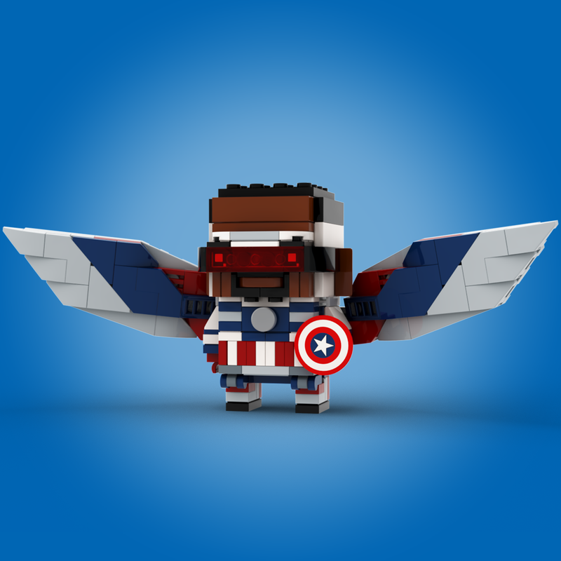 sne hvid mestre Daisy LEGO MOC Captain America (Sam Wilson) BrickHeadz by Stormythos |  Rebrickable - Build with LEGO