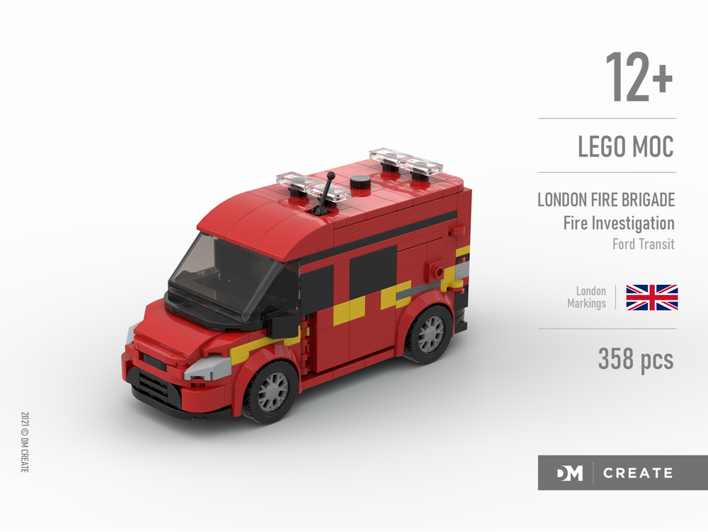 LEGO MOC London Fire Brigade LFB Fire Investigation (Ford