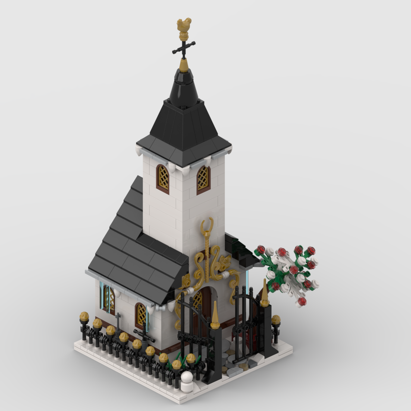 LEGO MOC Winter Village Small Church by Cvanhulle | Rebrickable - Build ...