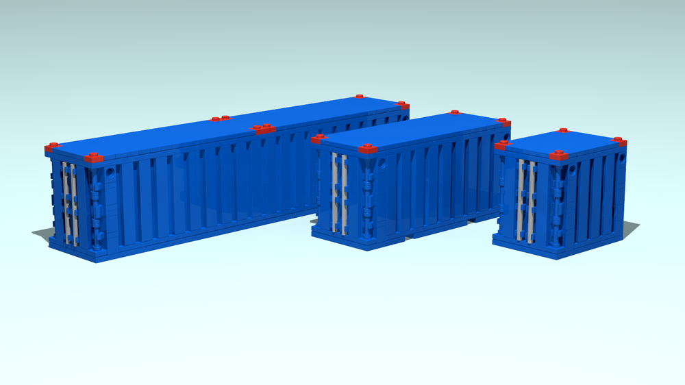 Cargo Shipping Container—Compatible with Lego