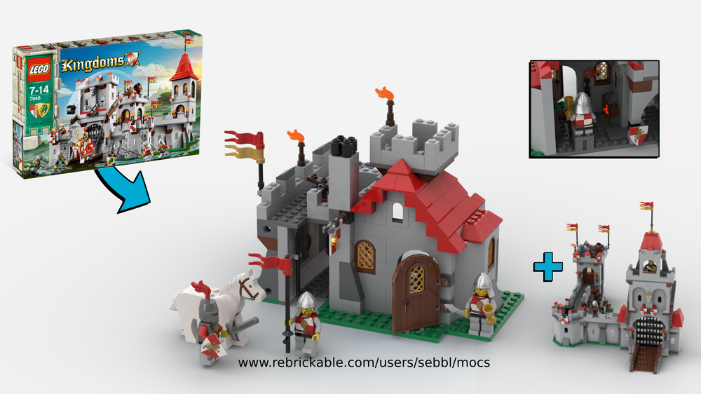 LEGO MOC Guarded Inn Homage from 7946-1 Castle) by Rebrickable - Build with LEGO