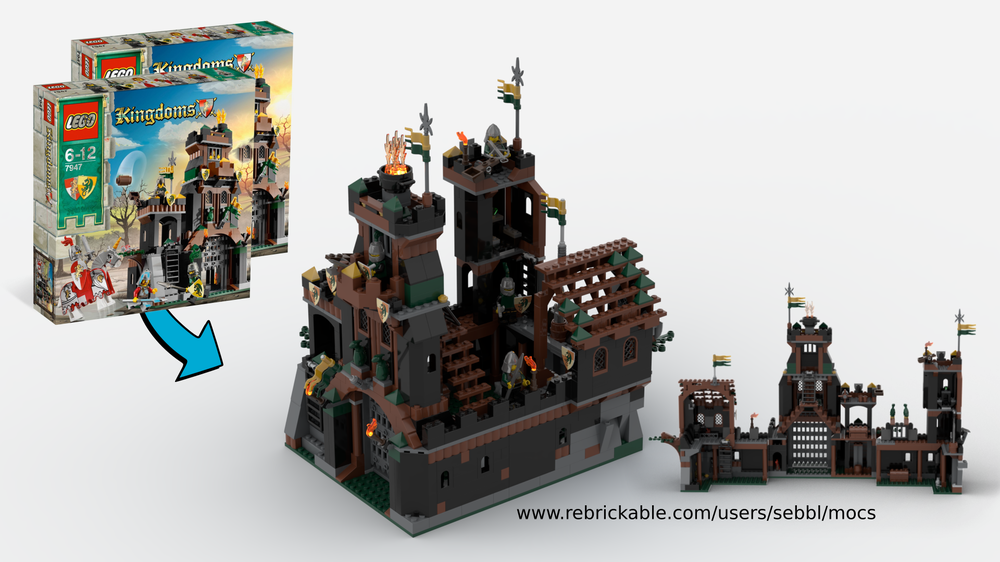 matchmaker uregelmæssig Smitsom sygdom LEGO MOC Black Knight's Castle (Extension for 7947-1) by sebbl |  Rebrickable - Build with LEGO
