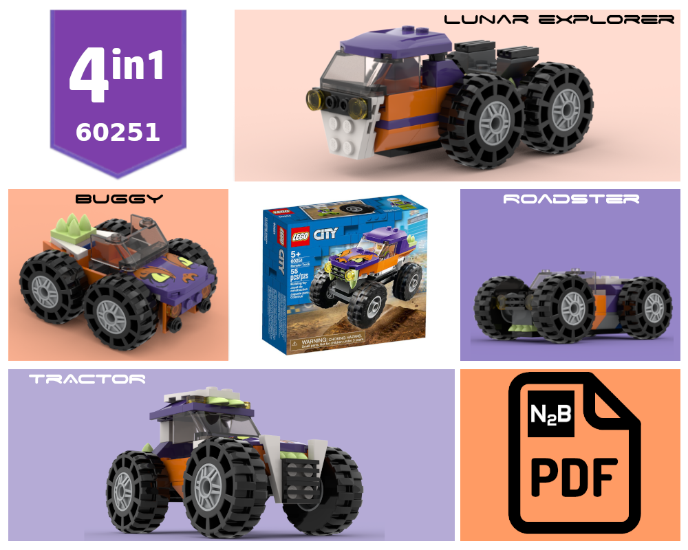 Avenue Kvinde enke LEGO MOC Lego 60251 Builders Pack 4 in 1 PDF instructions by n2brick |  Rebrickable - Build with LEGO