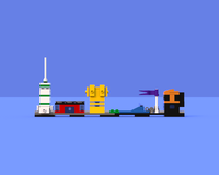 31060 Mini City + Statue Alternate MOC