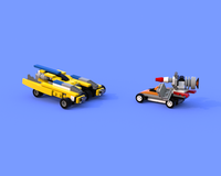 31060 Future Police Force Assault Vehicle + Criminal Getaway Vehicle Alternate MOC