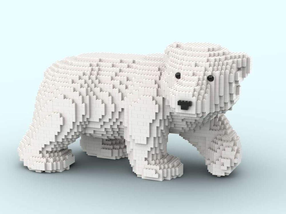 LEGO MOC Lego Polar Bear Walking 2021 redesign by Wilmottslego | Rebrickable Build with LEGO