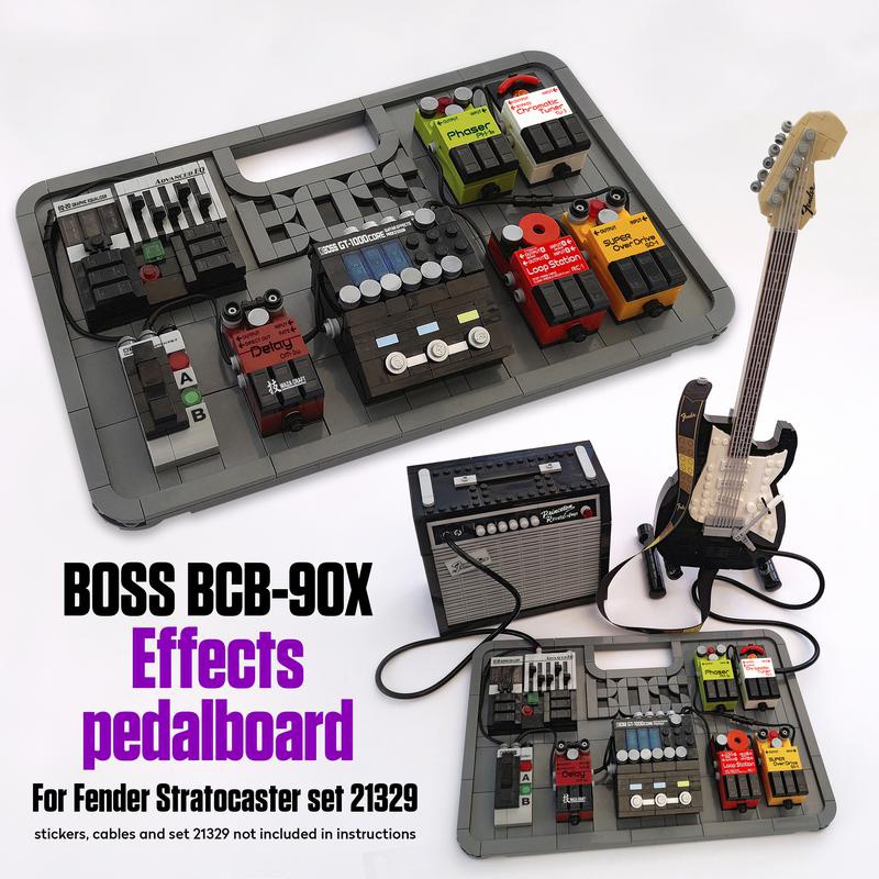 LEGO MOC BOSS BCB-90X Effects Pedalboard - For Fender Stratocaster