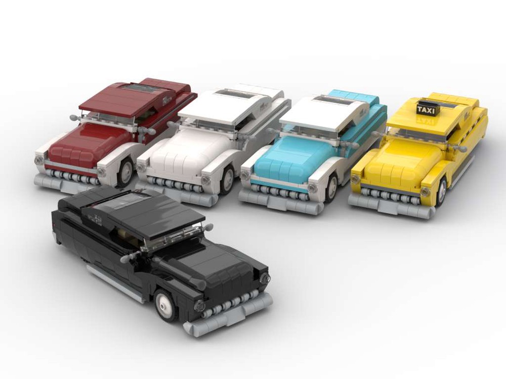 LEGO MOC 1950s Mercury Coupe - Set of Five Colors by IBrickedItUp Rebrickable - Build with LEGO