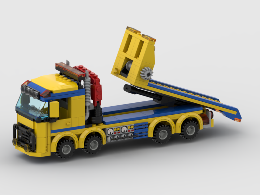 LEGO MOC Flatbed tow truck by Roy.s | Rebrickable Build with LEGO