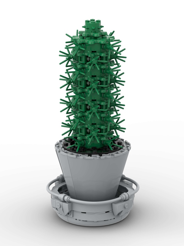 LEGO MOC Cactus in a pot by Dybowskyia