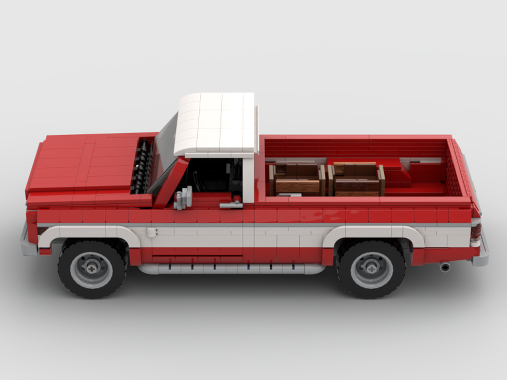 LEGO MOC Chevrolet K10 Silverado 1978 (red-white) by Jeka_Jackson