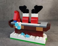 10698 SANTA IN THE CHIMNEY