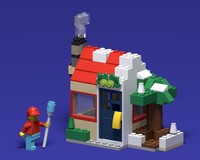BYGGLEK Snowy Cabin