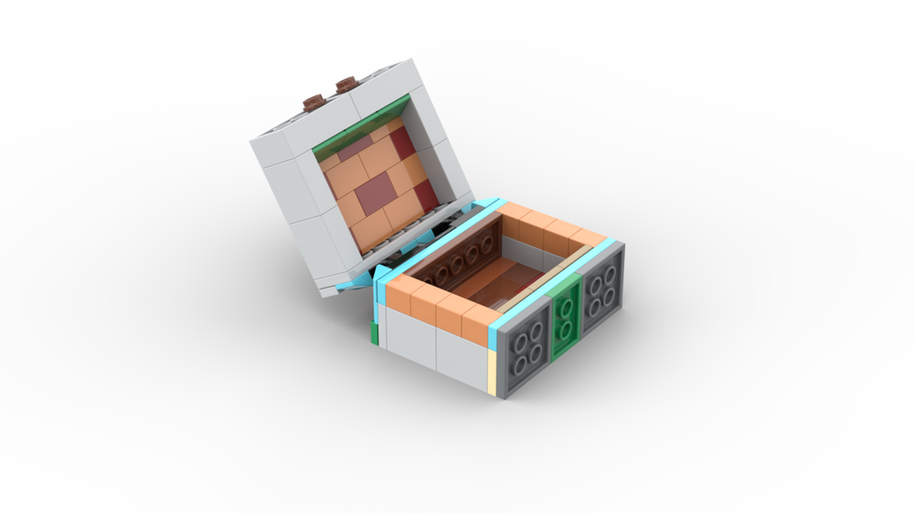 Lego Moc Minecraft Style Chest By Lenarex Rebrickable Build With Lego