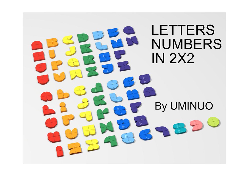 LEGO MOC Letters & 2x2 by uminuo | Rebrickable - Build with LEGO