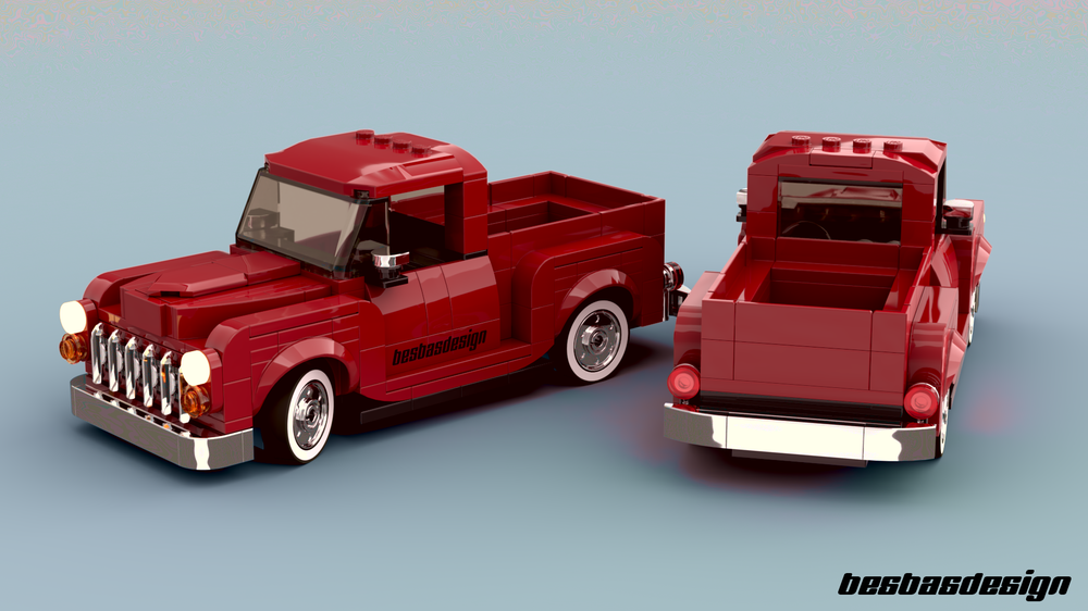 LEGO MOC Vintage Pickup Truck by besbasdesign | Rebrickable - Build with