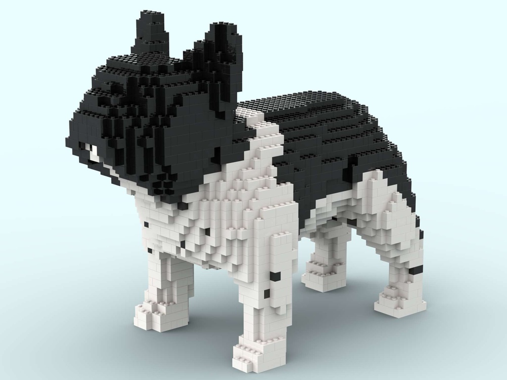 LEGO MOC French Bulldog sculpture by Wilmottslego