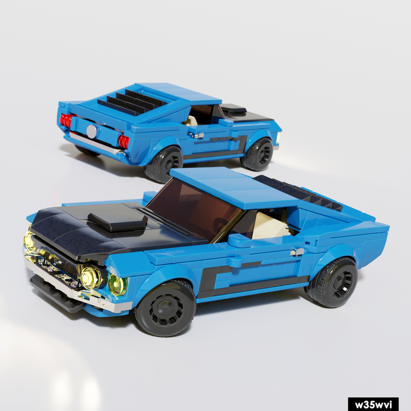 Lego Moc `69 Ford Mustang Boss 302 By W35Wvi | Rebrickable - Build With Lego