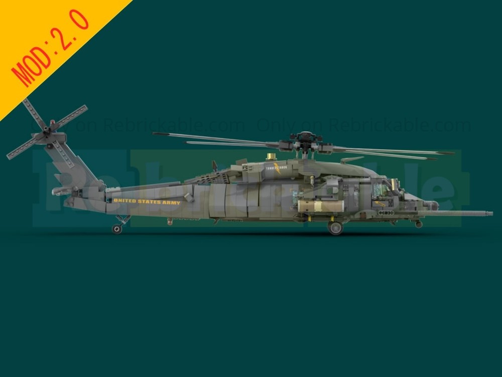 LEGO MOC-96093 MH-60L DAP /UH-60L Black Hawk (two version) by