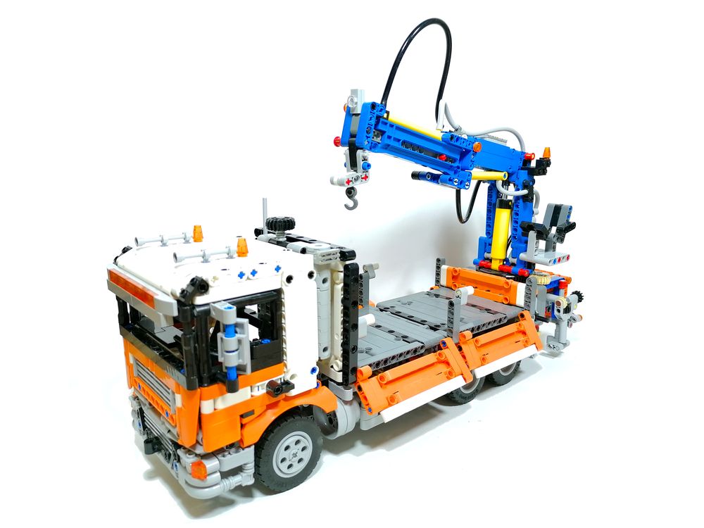 LEGO MOC 42128 Alternative- Flatbed truck with crane by DamianPLE Lego | - Build with LEGO
