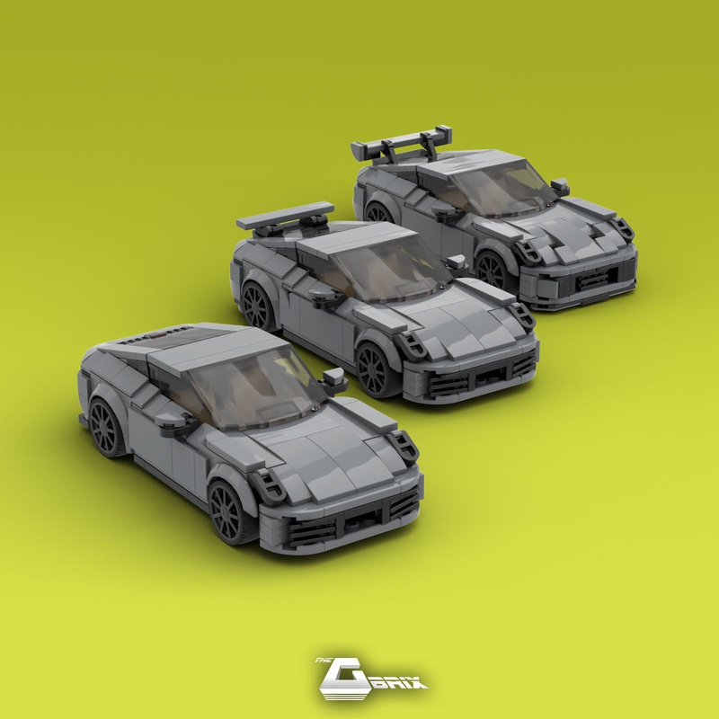 trompet mikrocomputer svejsning LEGO MOC Porsche 911 (992) - 3in1(Carrera, Turbo, GT3) - Dark Bluish Gray  by thegbrix | Rebrickable - Build with LEGO