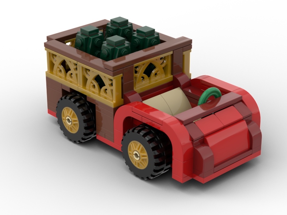 LEGO MOC Christmas Tree Truck by AncientLoulou Rebrickable Build