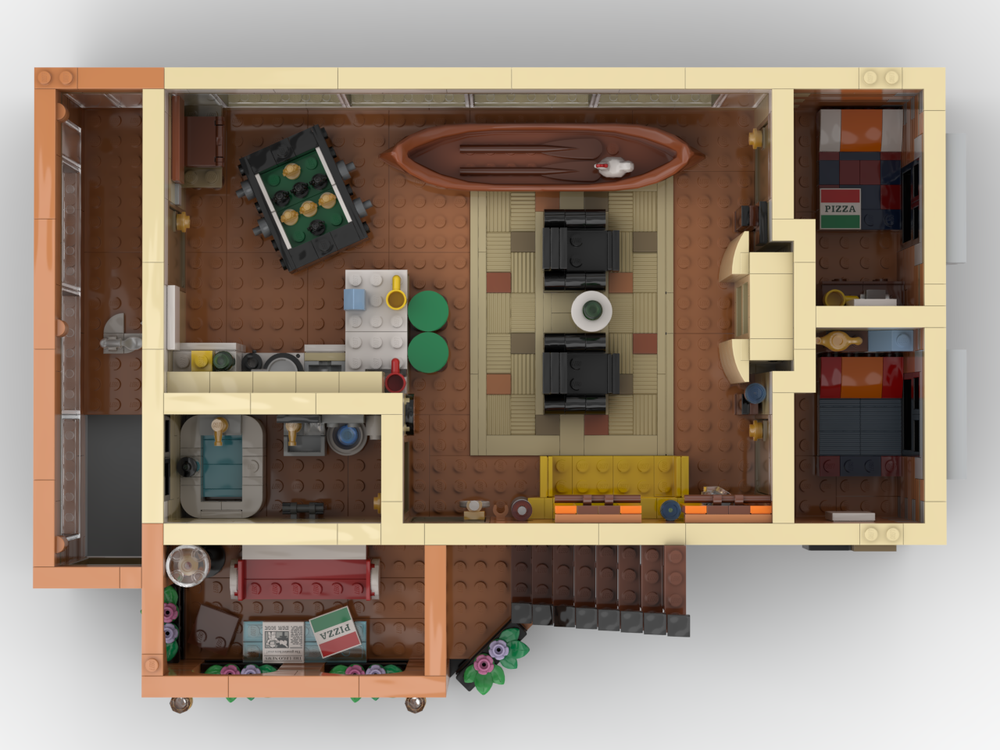 LEGO MOC SitComplex - Joey & Monica's Apartment Floors by Brick Artisan ...