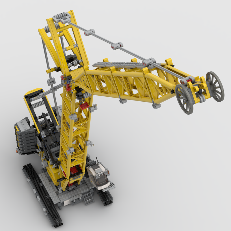 LEGO MOC Crawler Crane Jib by Brickingston Rebrickable - with LEGO