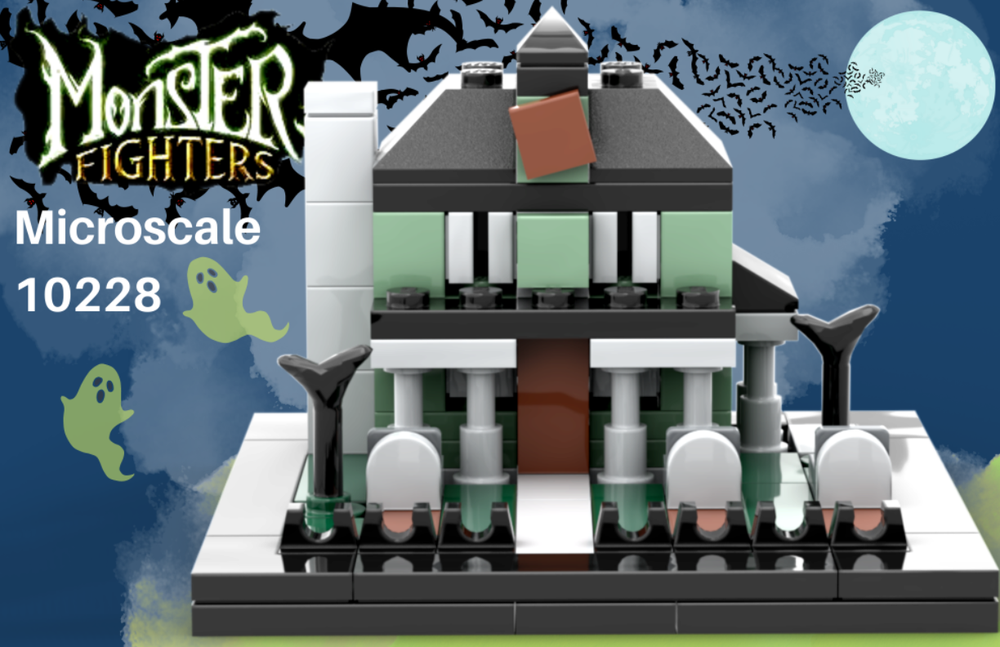 LEGO MOC Microscale Haunted House by Brick Built Babe