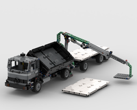 Mercedes-Benz LPS 1418 trilateral tipper with trailer and crane (42078 C model upgrade)