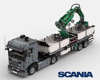 42078 alternative Scania G370 With Grab Crane Trailer
