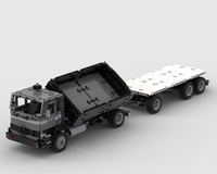42078 C model Mercedes-Benz LPS 1418 trilateral tipper with trailer