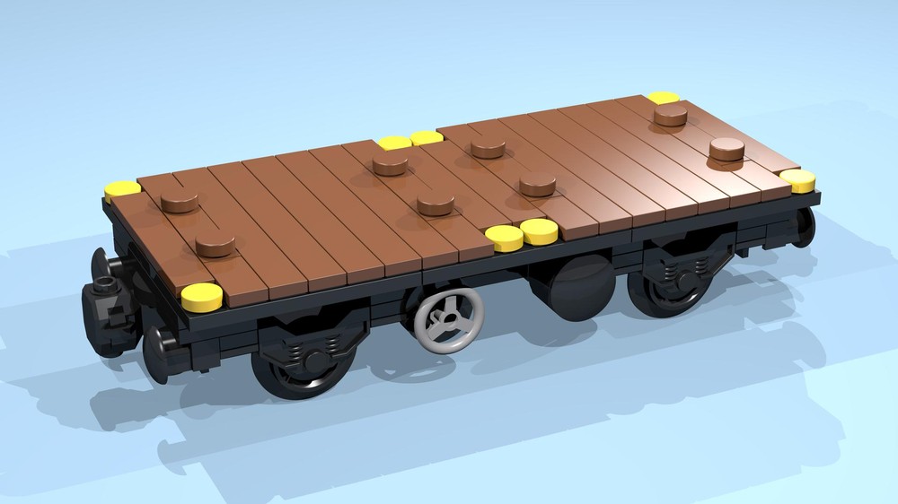 LEGO MOC-97742 4-Wheel Container Wagon (brown, 8 studs wide) by Echaton ...