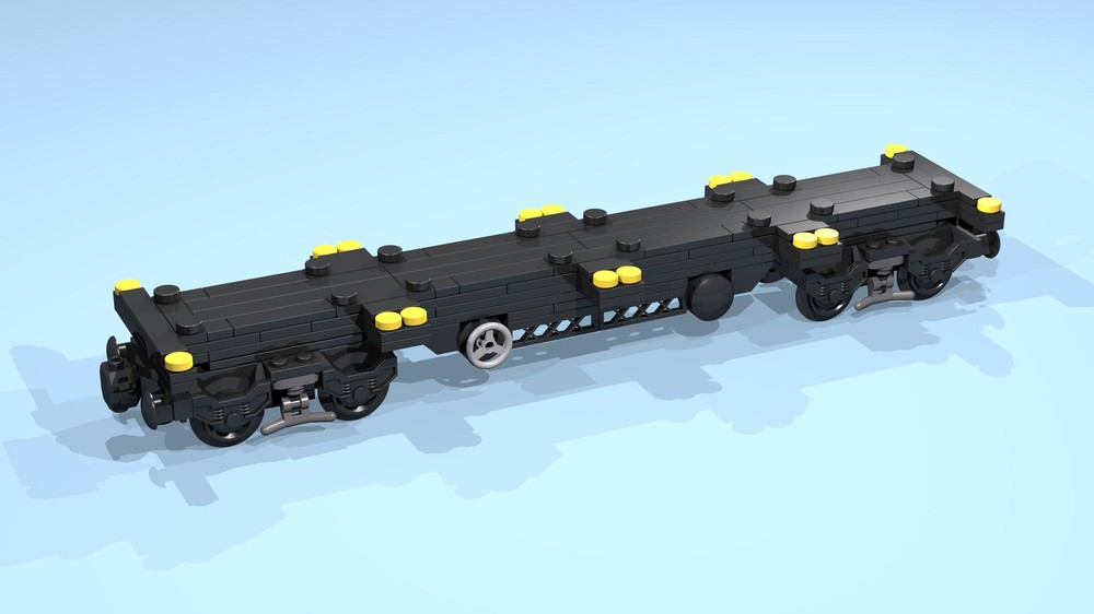 LEGO MOC 8-Wheel Container Wagon (black frame, 8 studs wide) by Echaton ...