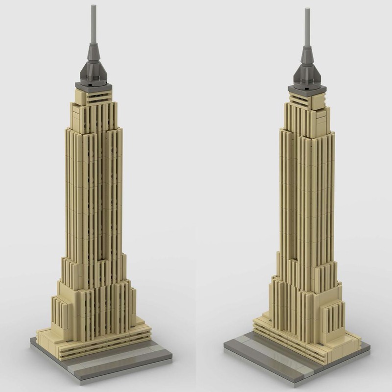 LEGO MOC Empire State Building--Internal reconstruction--SE--tan by ...