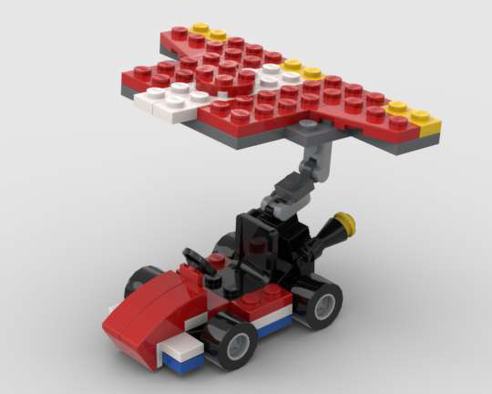 Lego Moc Mario Kart With Glider By Kestron | Rebrickable - Build With Lego